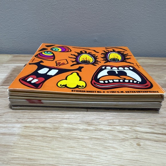 Vintage Halloween Pumpkin Face Stickers & The Egg Folks Stickers 1980s - Picture 11 of 13